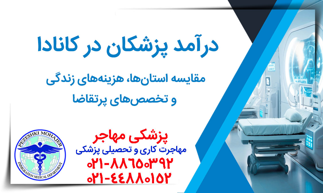 فرصت‌های شغلی و درآمد پزشکان در کانادا: مقایسه استان‌ها، هزینه‌های زندگی و تخصص‌های پرتقاضا